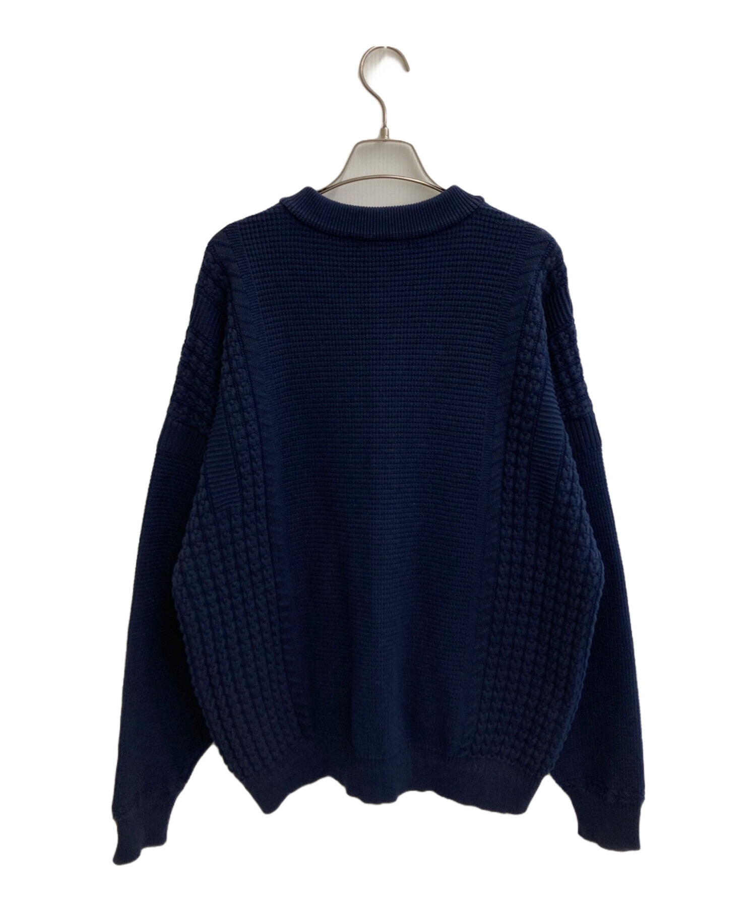 中古・古着通販】YASHIKI (ヤシキ) ニットカーディガン ネイビー 