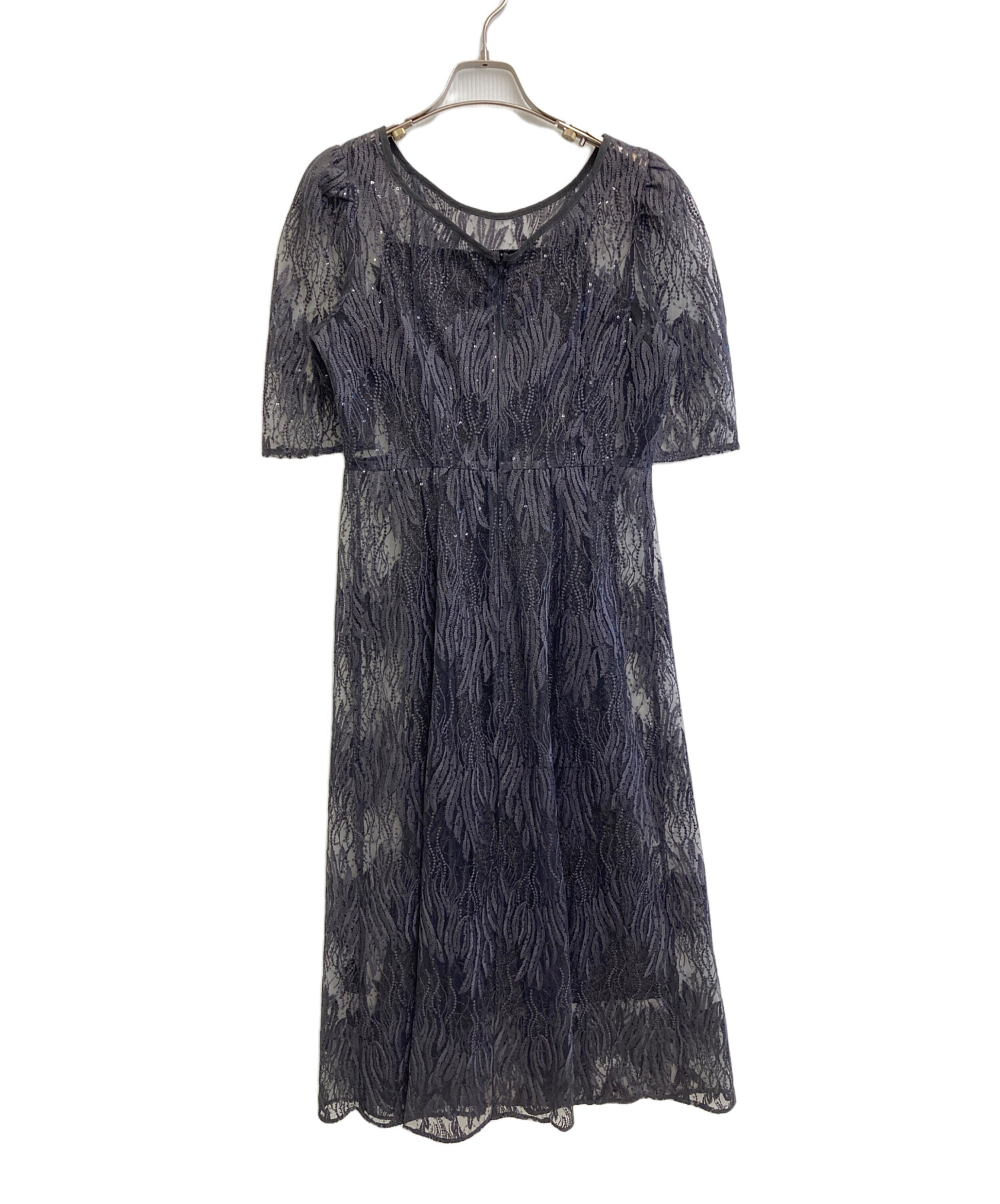 中古・古着通販】Kaene (カエン) スパンコールアネモネドレス グレー