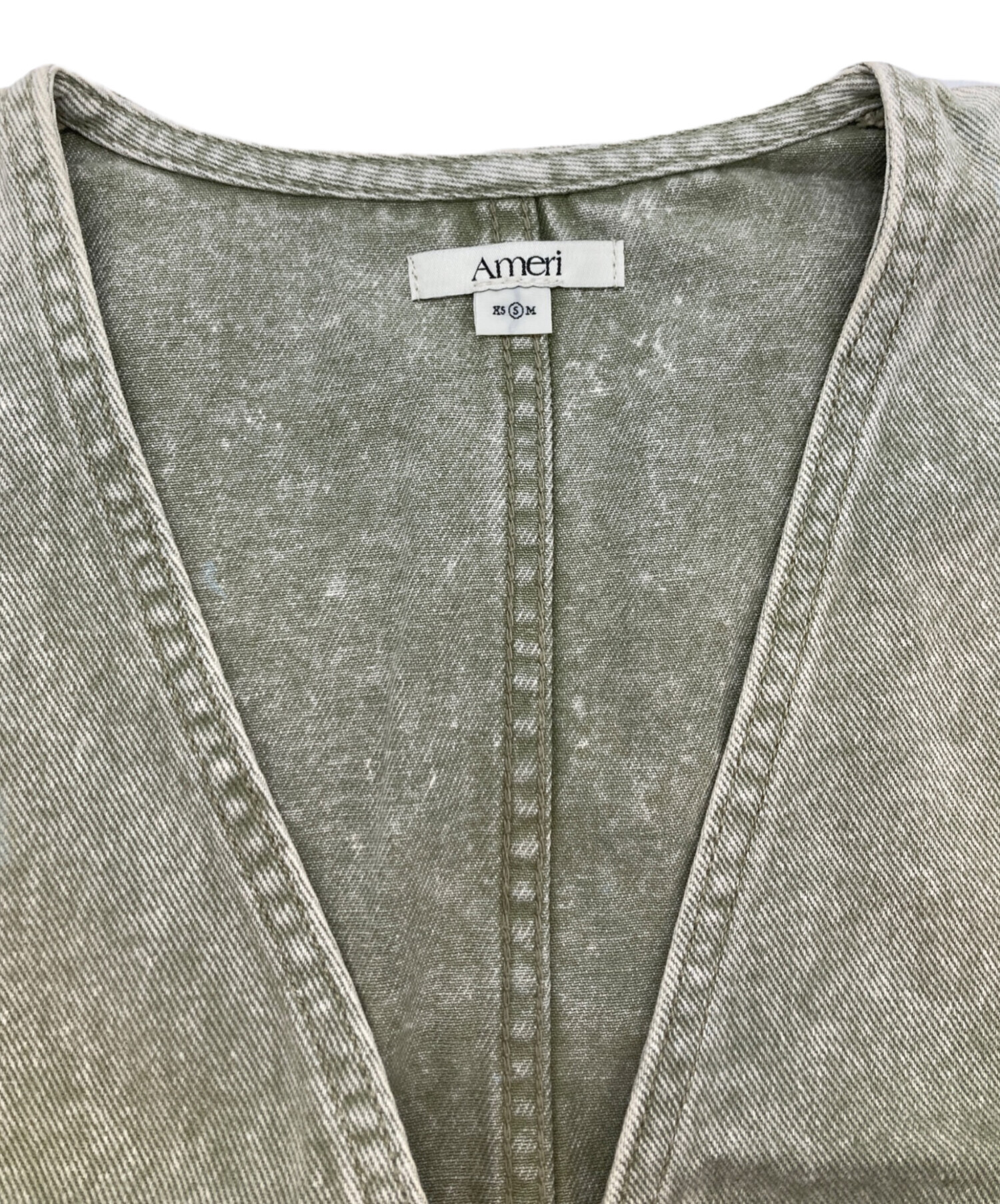 中古・古着通販】AMERI (アメリ) COMPACT FADE DENIM VEST グリーン
