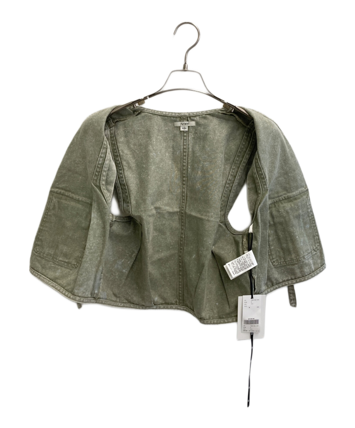 中古・古着通販】AMERI (アメリ) COMPACT FADE DENIM VEST グリーン