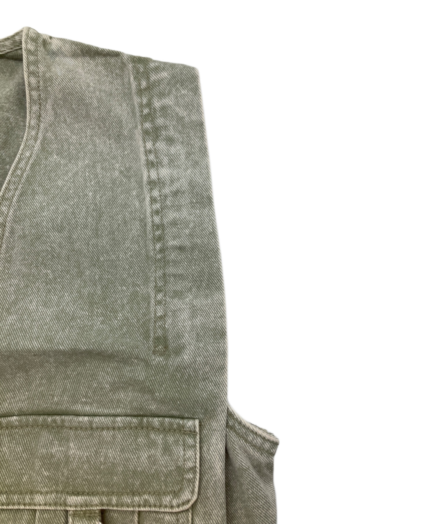 中古・古着通販】AMERI (アメリ) COMPACT FADE DENIM VEST グリーン
