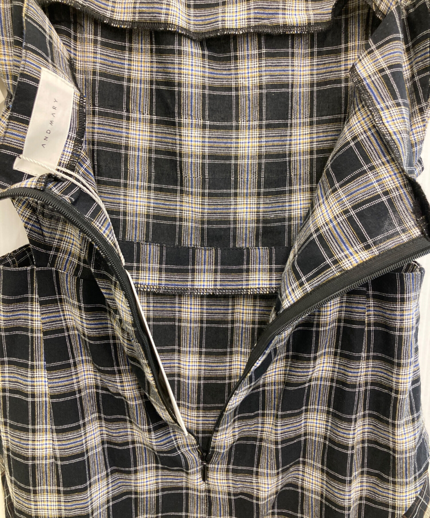 中古・古着通販】AND MARY (アンドマリー) アンナチェックドレス