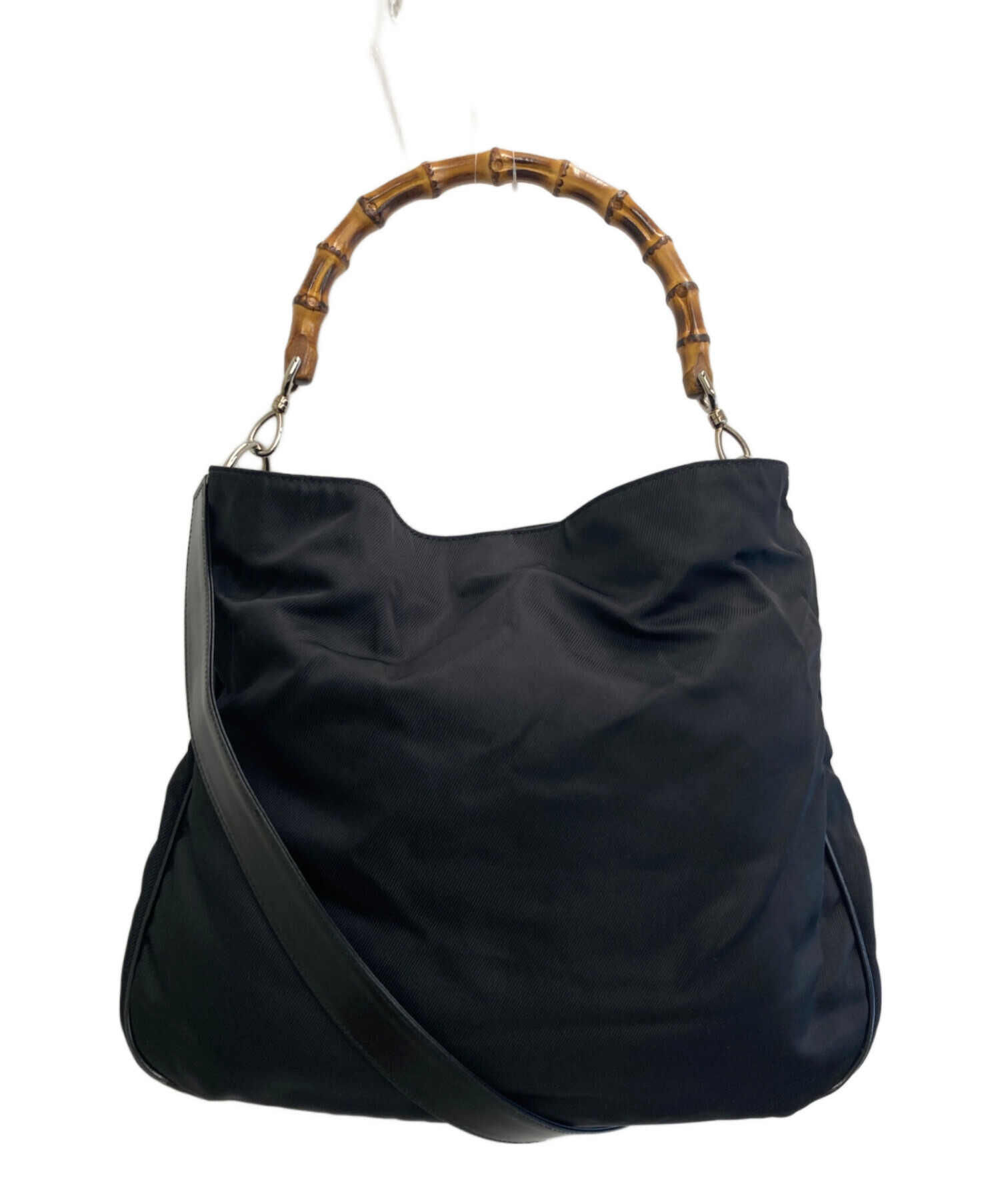 中古・古着通販】GUCCI (グッチ) バンブー レザー 2WAY ハンドバッグ