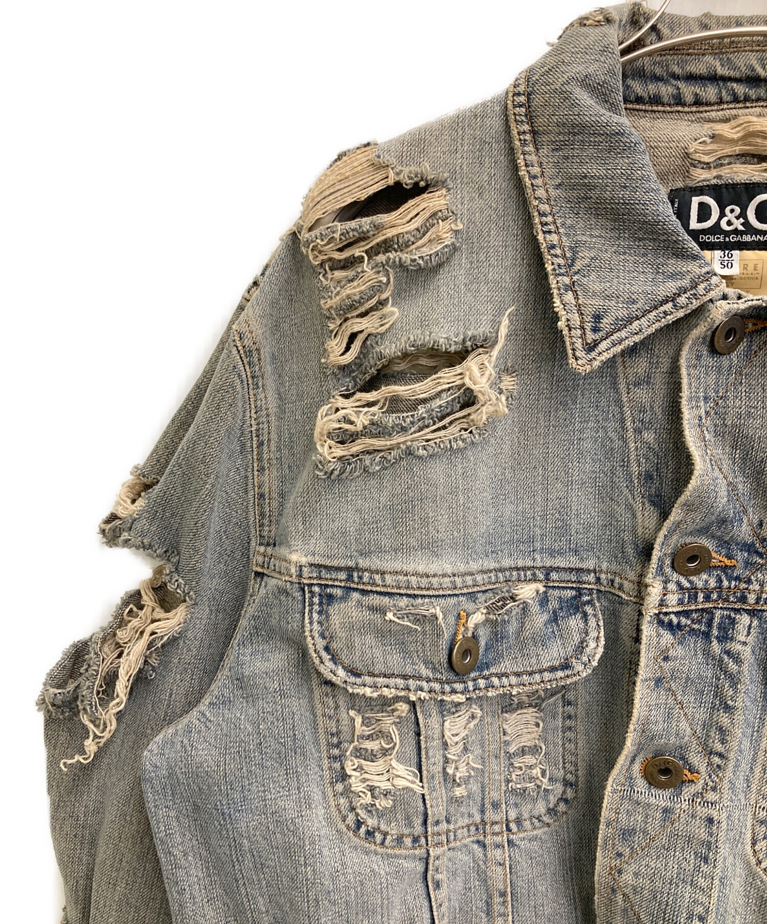 中古・古着通販】DOLCE & GABBANA (ドルチェ＆ガッバーナ) デストロイ 