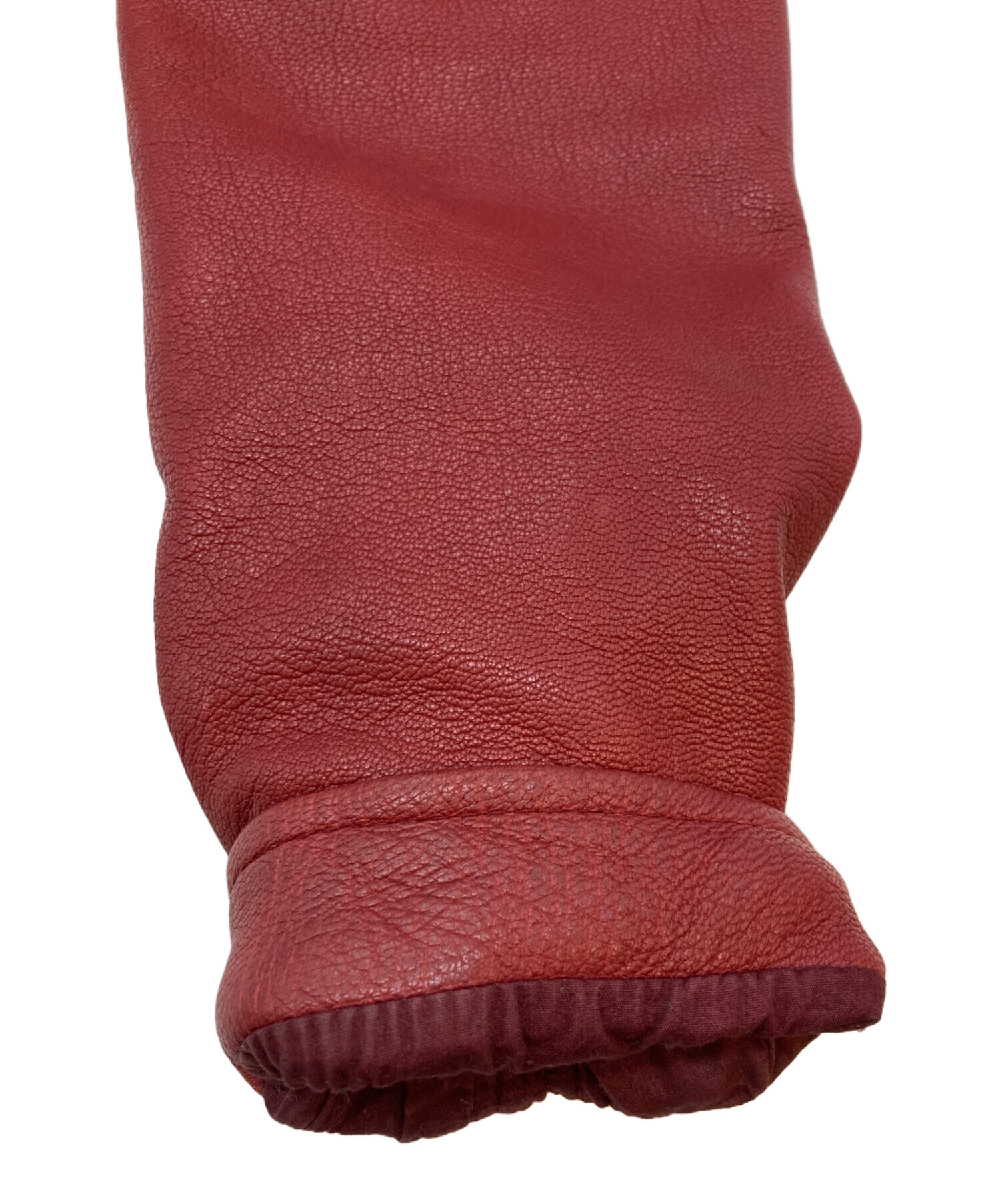 ☆AVIREX　牛皮ジャンバー赤　Lサイズ☆中古 AVIREXAmerican Classicsアウターアヴィレックス『レザー