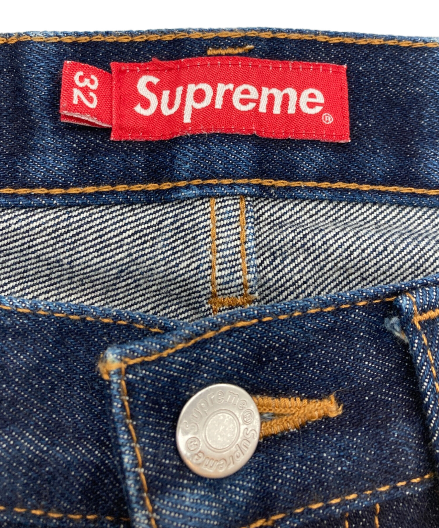 Supreme W34 シュプリームデニム Supreme シュプリーム 19AW Dimensions Logo Denim Skate Pant