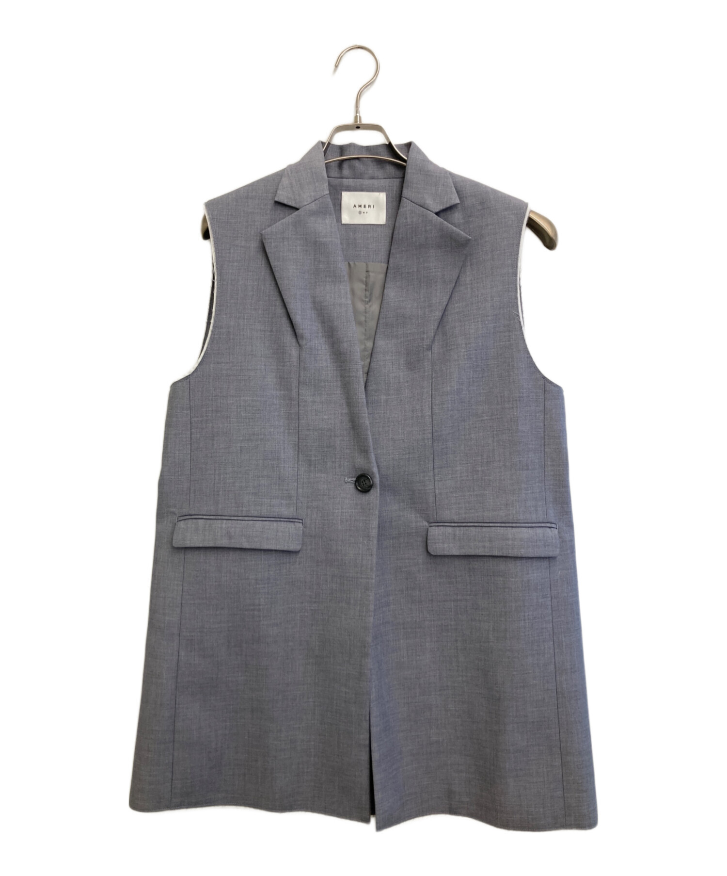 中古・古着通販】AMERI (アメリ) FADE COLLAR DAMAGE VEST グレー 