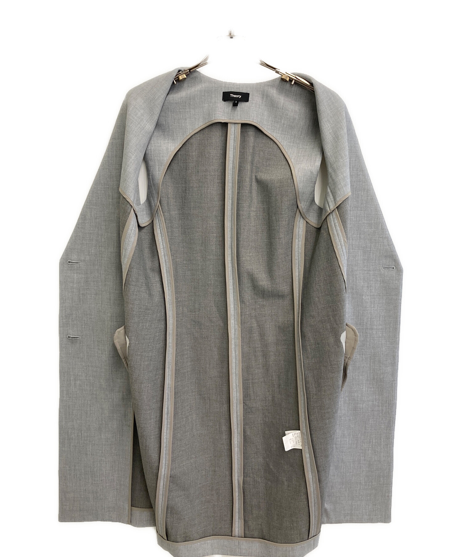 中古・古着通販】theory (セオリー) ロングジレ グレー サイズ:2