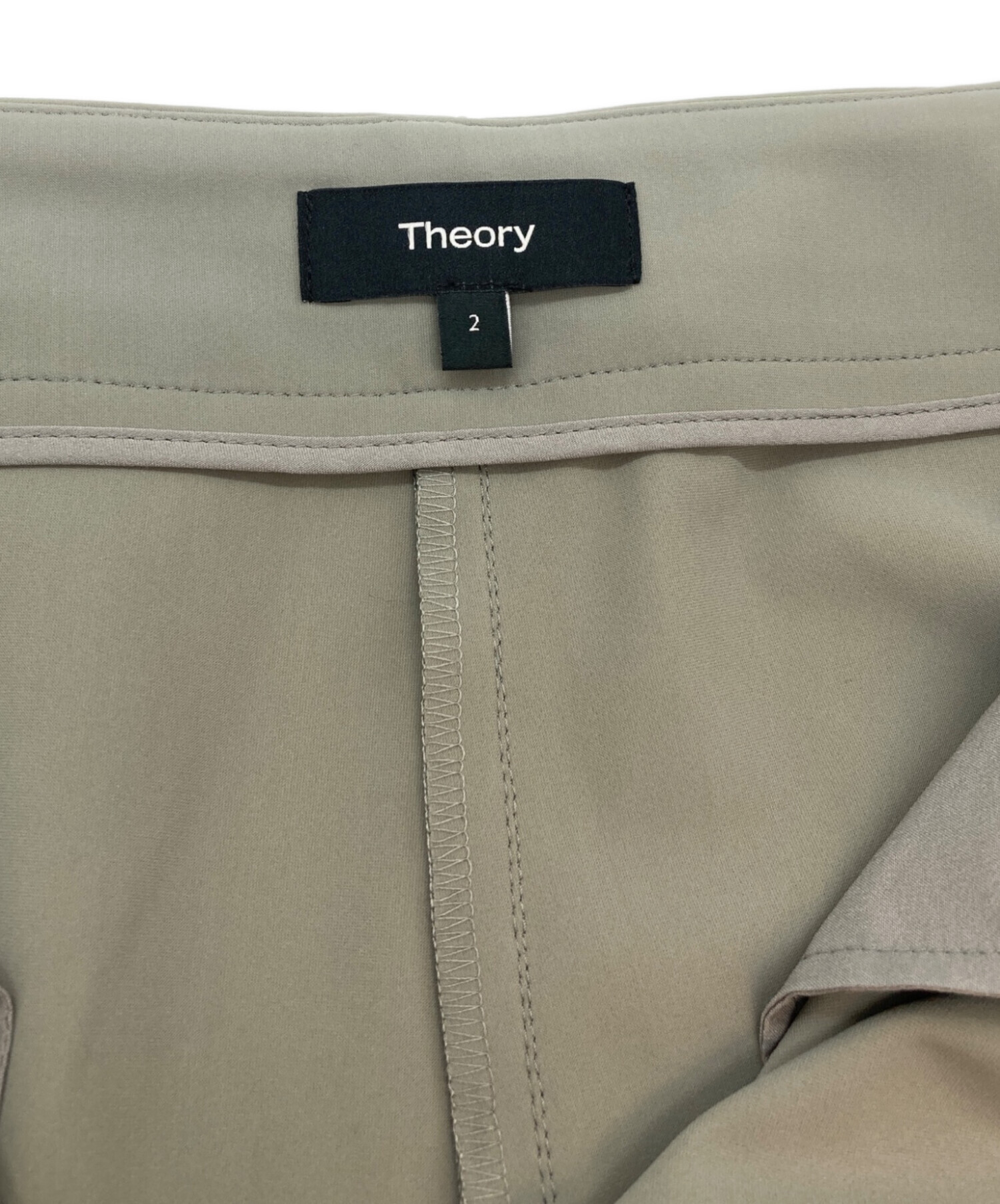 中古・古着通販】theory (セオリー) ストレッチワイドパンツ カーキ