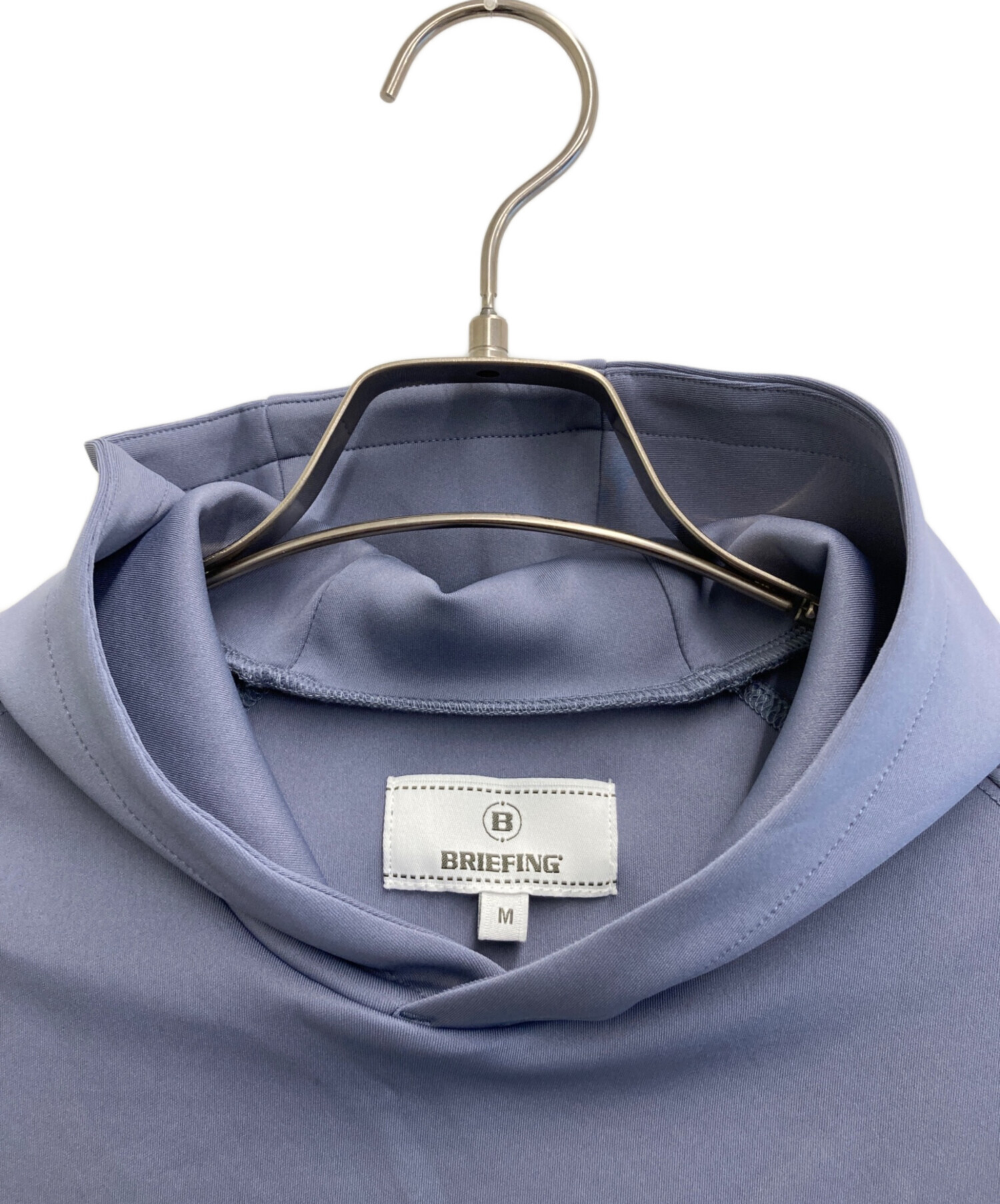 BRIEFING フード付きパーカー ブルー グレー 中古・古着通販】BRIEFING (ブリーフィング) プルオーバーパーカー