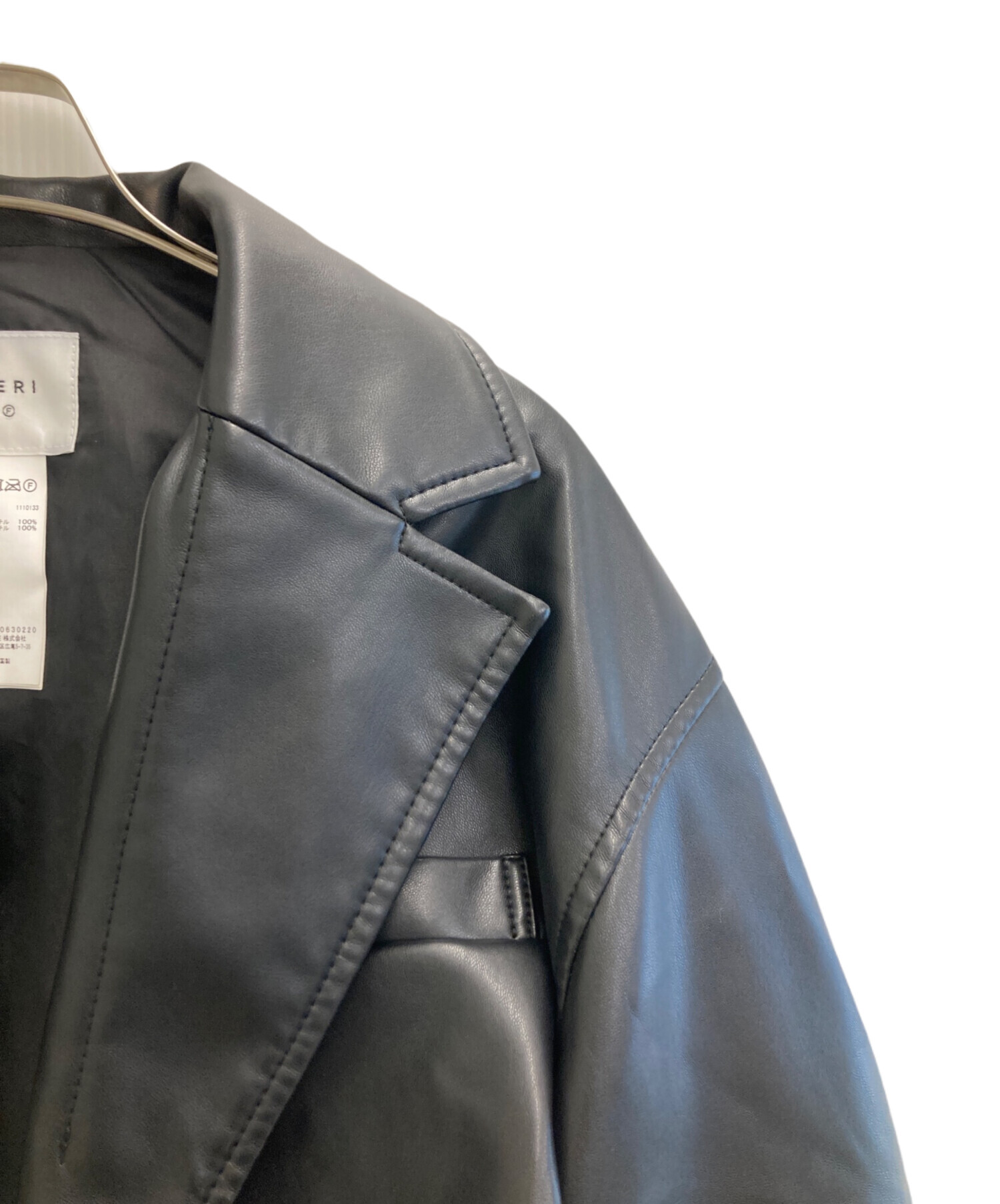 中古・古着通販】AMERI (アメリ) 2WAY FAKE LEATHER SHORT JACKET