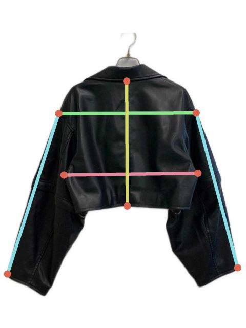 Ameri　2WAY FAKE LEATHER SHORT JACKET Ameri 2WAY FAKE LEATHER SHORT JACKET Ameri 2WAY FAKE LEATHER SHORT