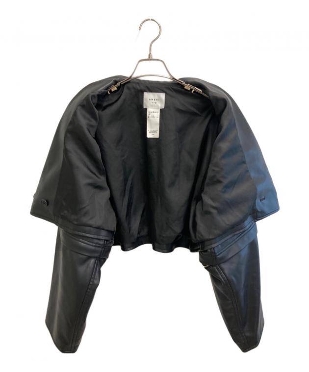 中古・古着通販】AMERI (アメリ) 2WAY FAKE LEATHER SHORT JACKET