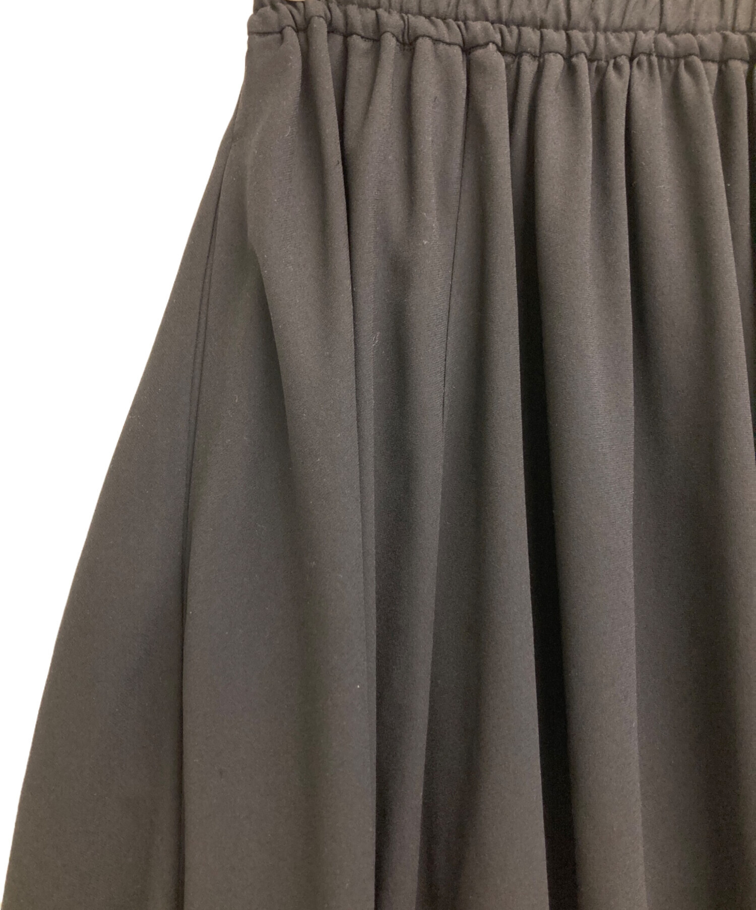 中古・古着通販】ENFOLD (エンフォルド) GATHER SKIRT ブラック サイズ