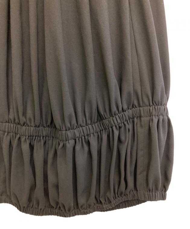 中古・古着通販】ENFOLD (エンフォルド) GATHER SKIRT ブラック サイズ