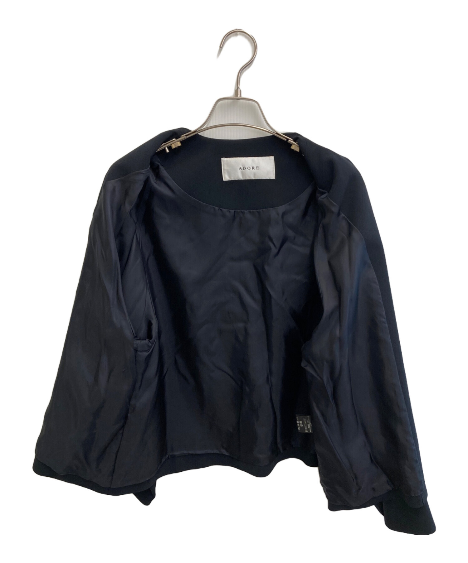【未使用】ADORE ショートブラックジャケット、コート 未使用】ADORE ショートブラックジャケット、コート アドーア ADORE