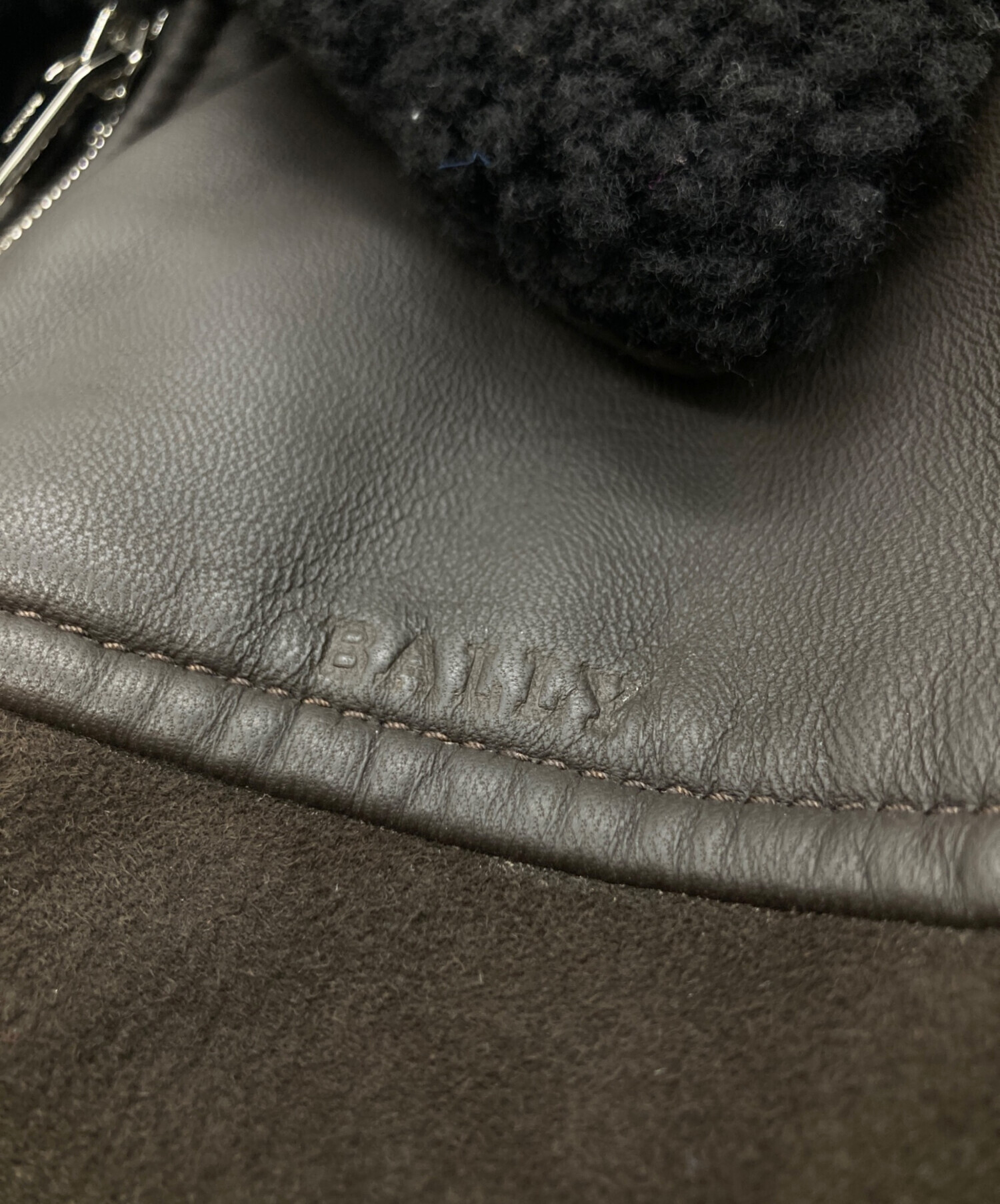 中古・古着通販】BALLY (バリー) ムートンジャケット ブラウン サイズ