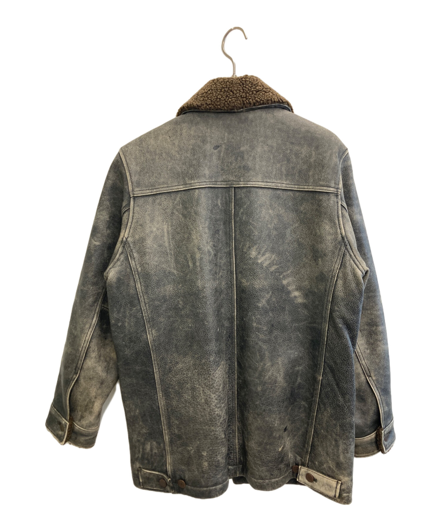 中古・古着通販】GAP (ギャップ) レザージャケット グレー サイズ