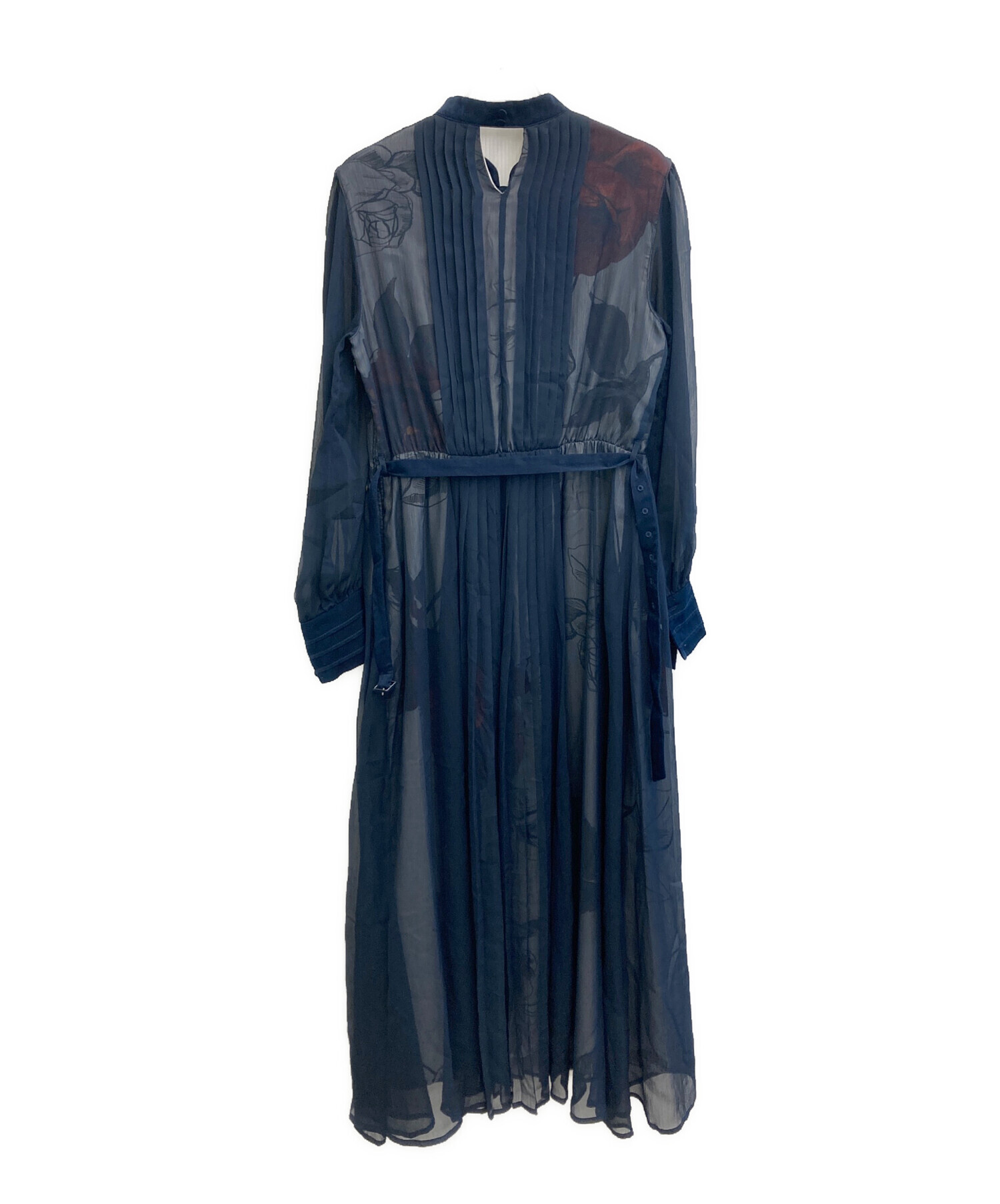 Ameri VINTAGE ELLA VEIL DRESSネイビーM 中古・古着通販】Ameri (アメリ) 20AW ELLA VEIL DRESS ネイビー