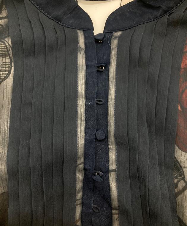 中古・古着通販】Ameri (アメリ) 20AW ELLA VEIL DRESS ネイビー