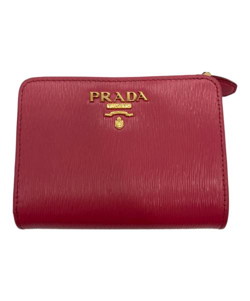 中古・古着通販】PRADA (プラダ) サフィアーノ 2つ折り財布 ピンク