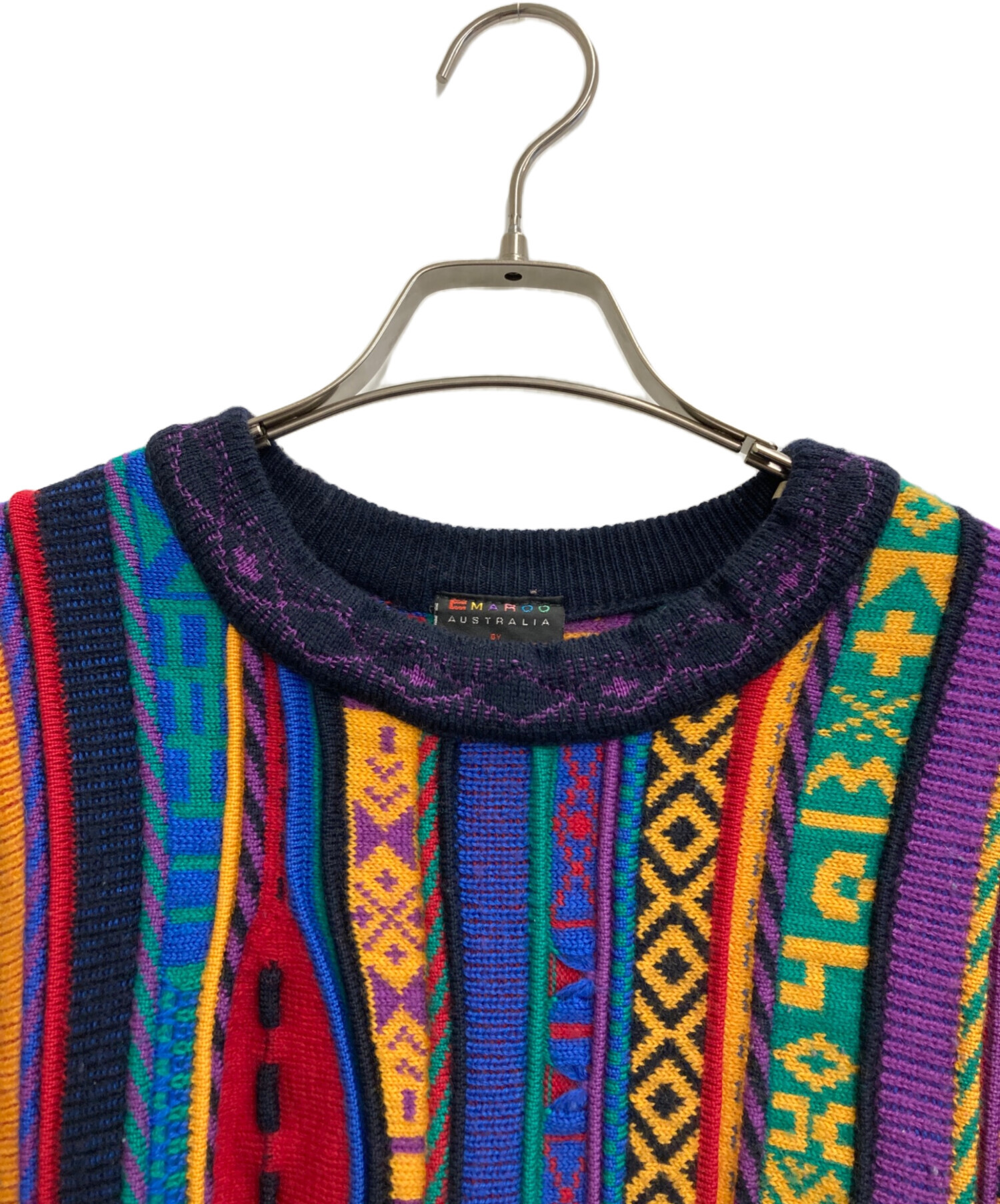 中古・古着通販】EMAROO (エマルー) 古着3Dニット マルチカラー サイズ