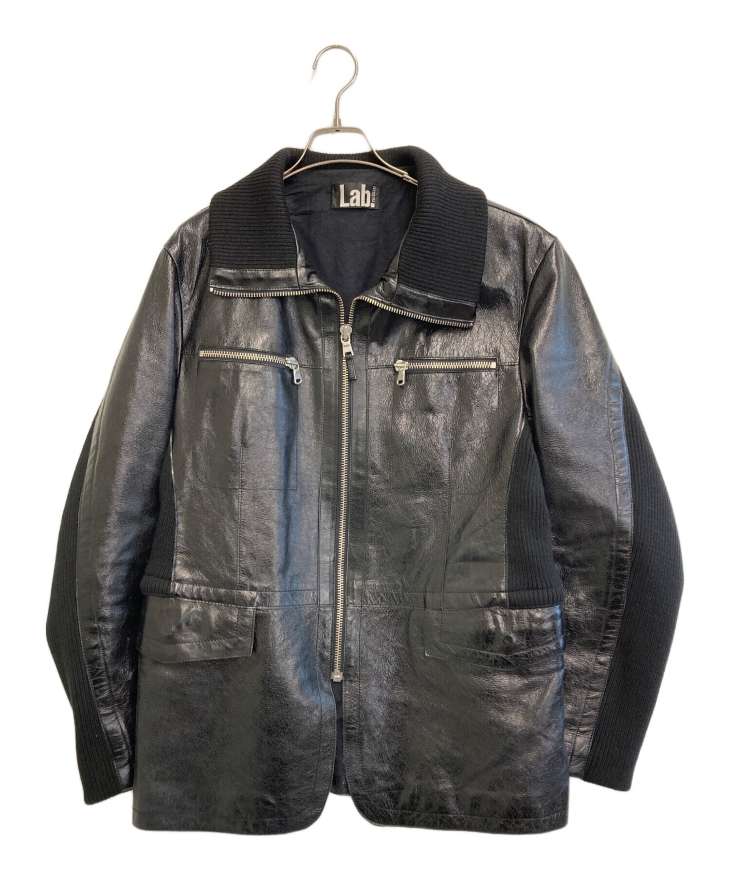 中古・古着通販】PAL ZILERI (パルジレリ) ニット切替レザージャケット