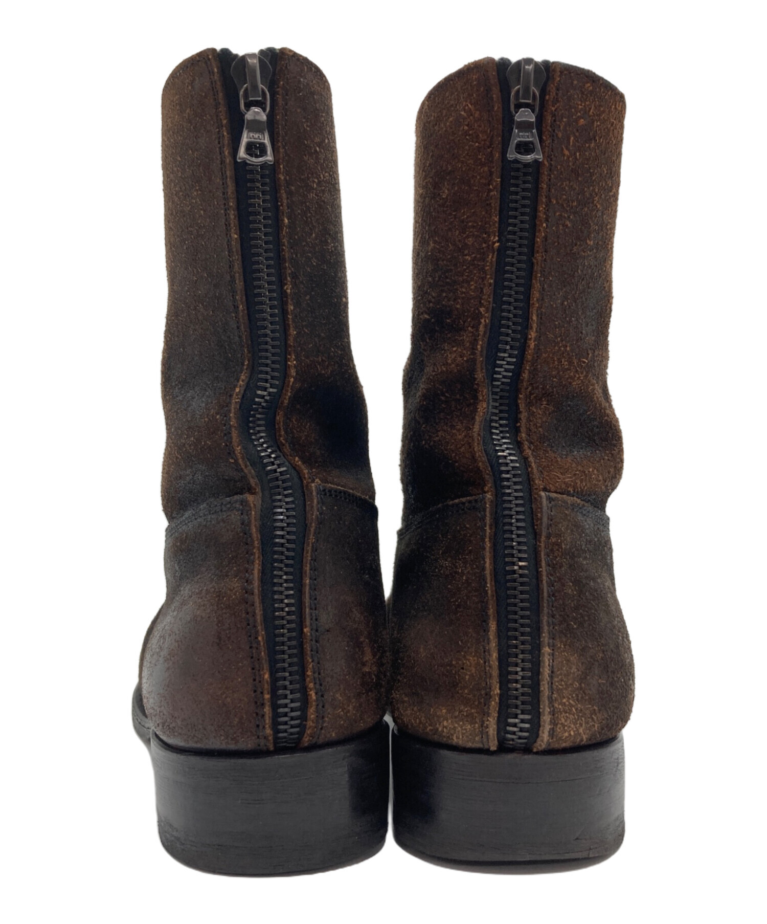 中古・古着通販】wjk (ダブルジェイケー) ジップアップブーツ ブラウン