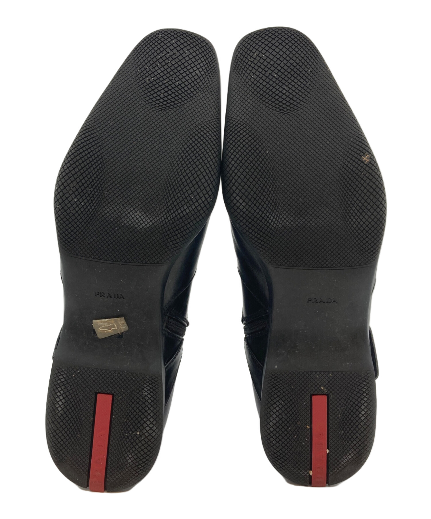 中古・古着通販】PRADA (プラダ) ショートブーツ ブラック サイズ:8