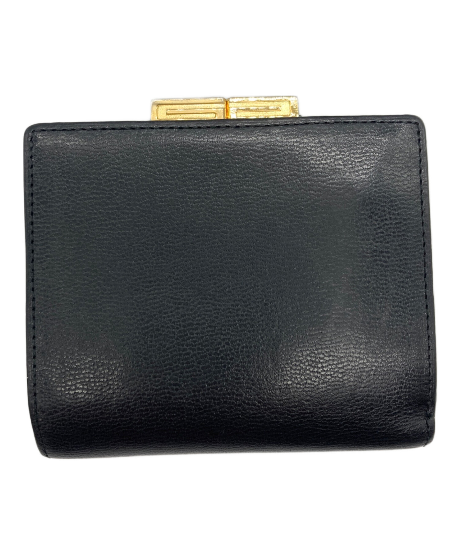 【美品】ジバンシー GIVENCHYがま口 ケース レザー小銭入れ　黒 中古・古着通販】GIVENCHY (ジバンシィ) がま口財布 ブラック サイズ