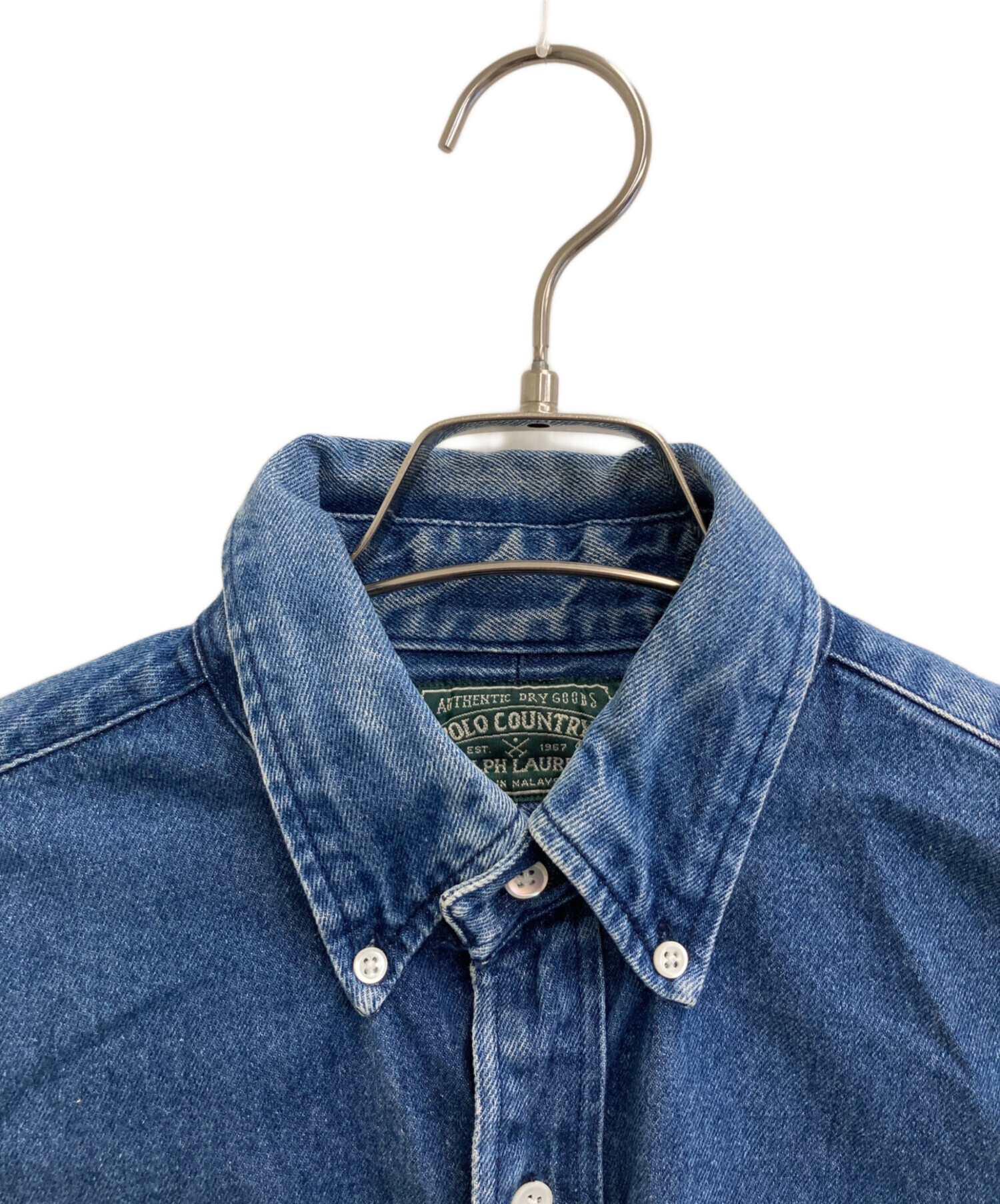 【入手困難】 ポロカントリー デニムシャツ インディゴ Mサイズ ポロカン 中古・古着通販】POLO COUNTRY (ポロカントリー) デニムシャツ