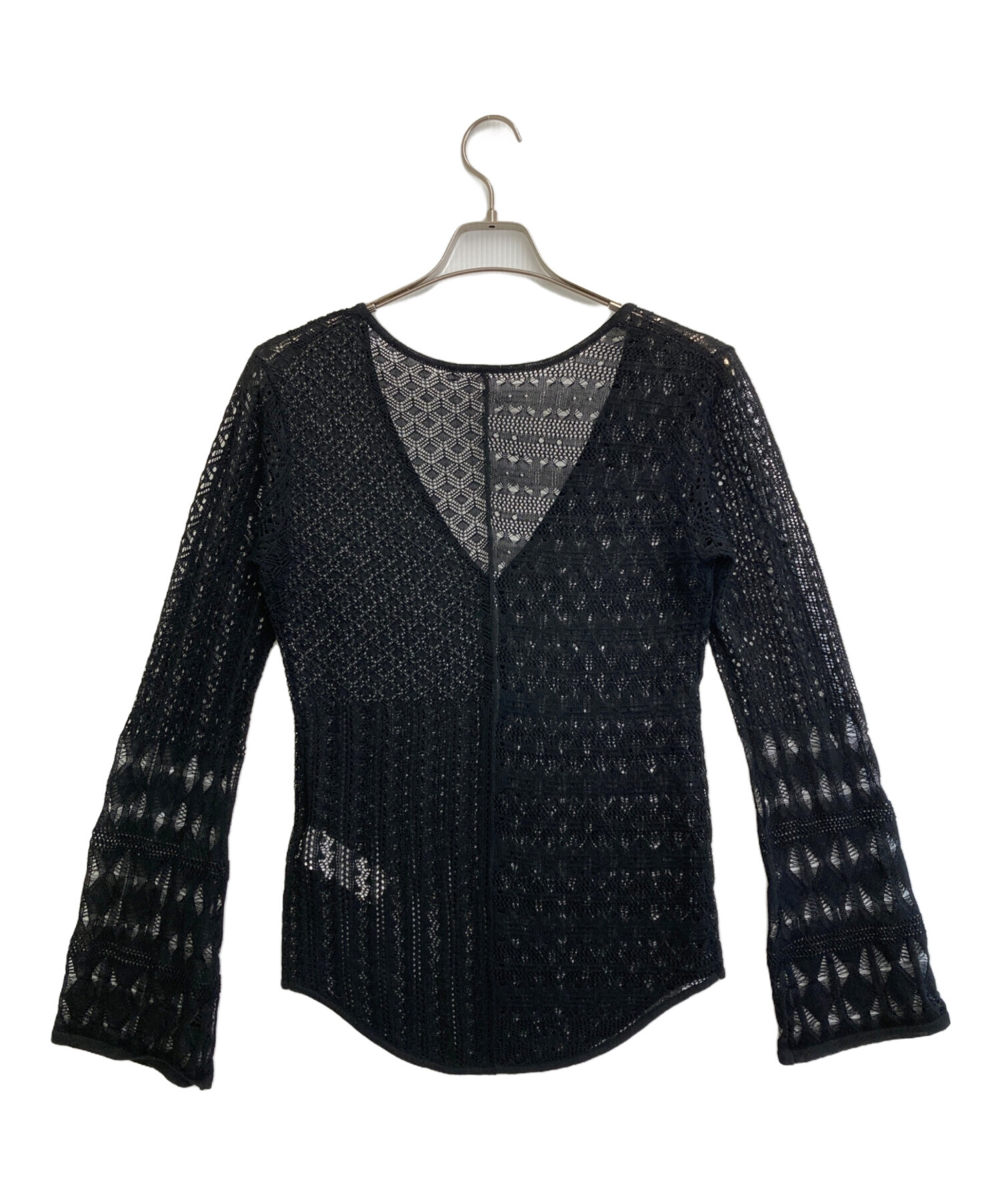 AMERI MEDI SWITCH KNIT CARDIGANブラックF 中古・古着通販】Ameri (アメリ) 25ss MEDI SWITCH KNIT CARDIGAN