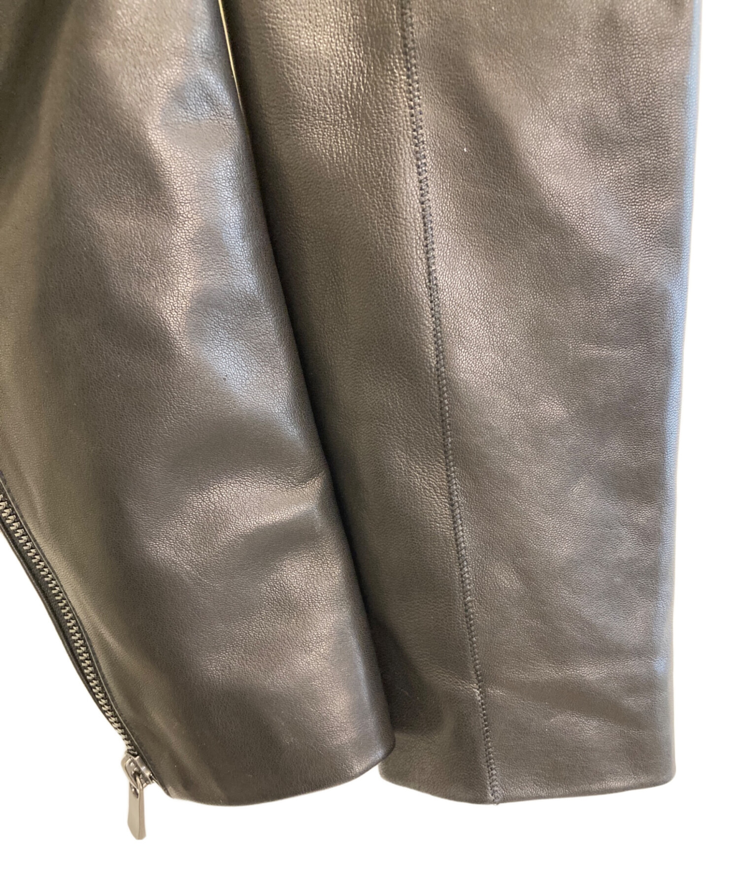 中古・古着通販】theory (セオリー) ラムレザージャケット ブラック