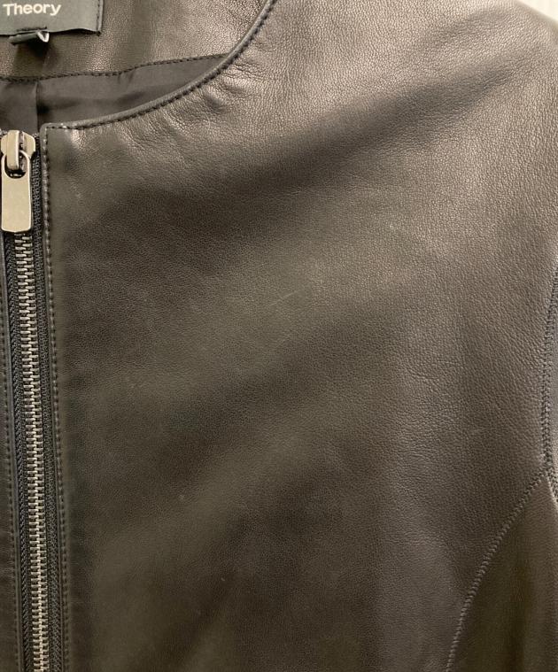 中古・古着通販】theory (セオリー) ラムレザージャケット ブラック