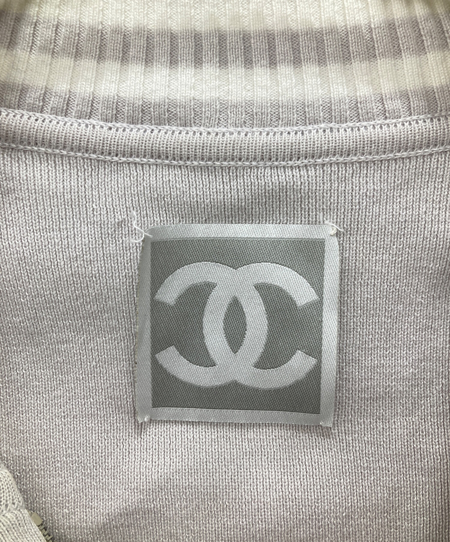 中古・古着通販】CHANEL (シャネル) スポーツラインニットジャケット
