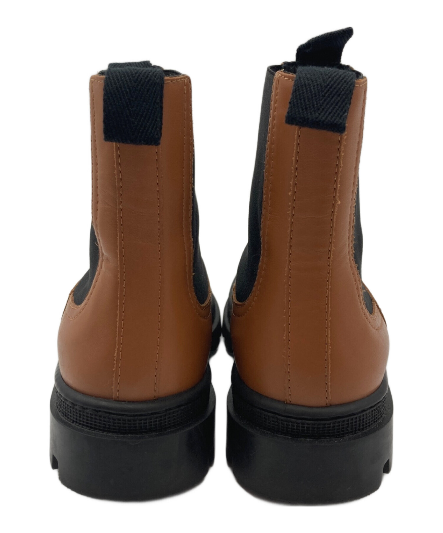 ロエベ　ブラウンレザー サイドゴアブーツ LOEWE(ロエベ) サイドゴアブーツ ブラウン サイズ 36｜【公式