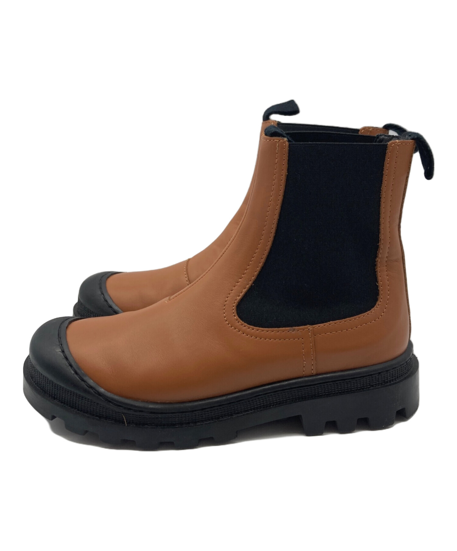 LOEWE ロエベ ブーツ メンズ 【古着】【中古】 中古・古着通販】LOEWE (ロエベ) サイドゴアブーツ ブラウン サイズ:35