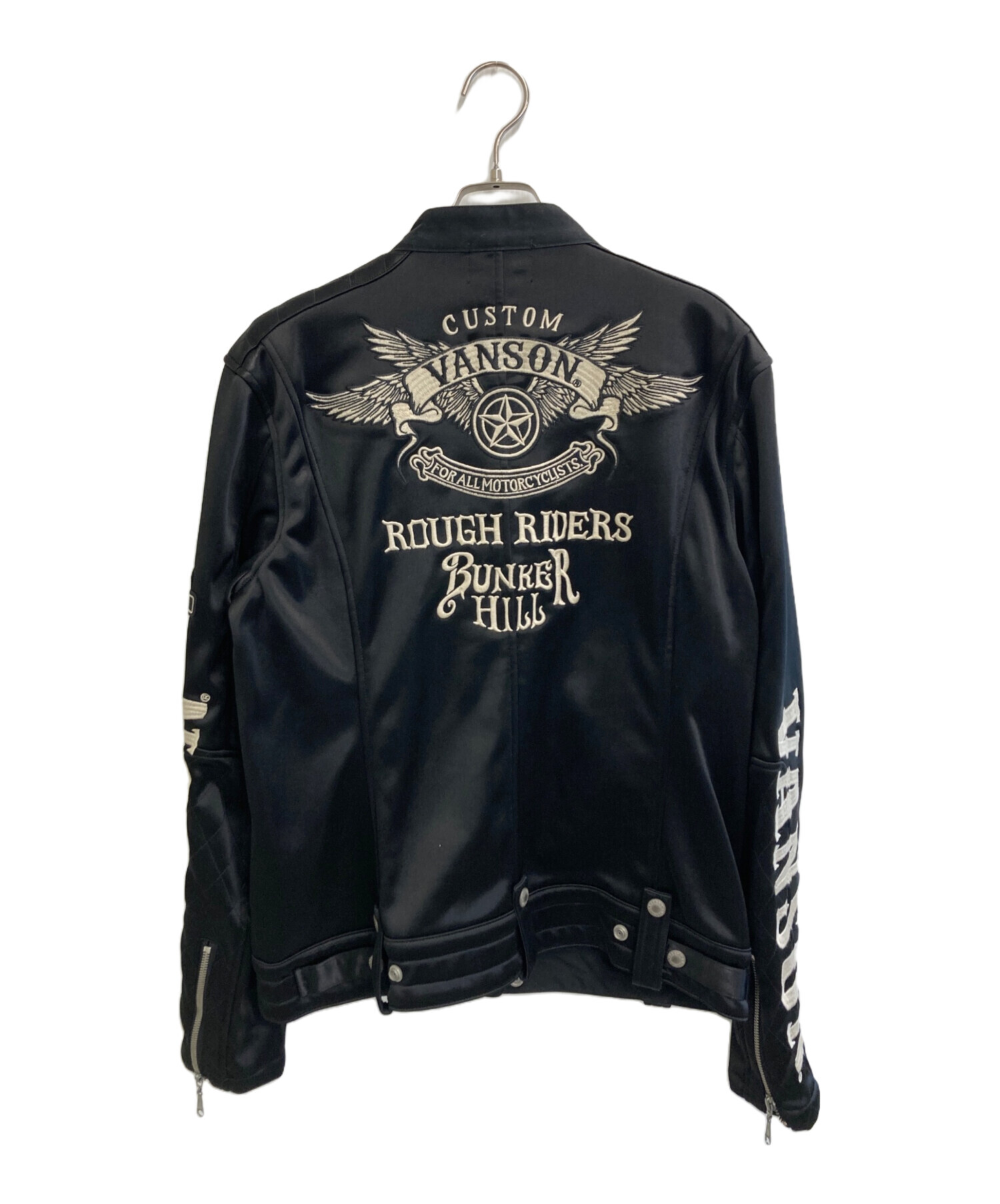 旧黒タグ VANSON モデル F 中古・古着通販】VANSON (バンソン) シングルライダースジャケット