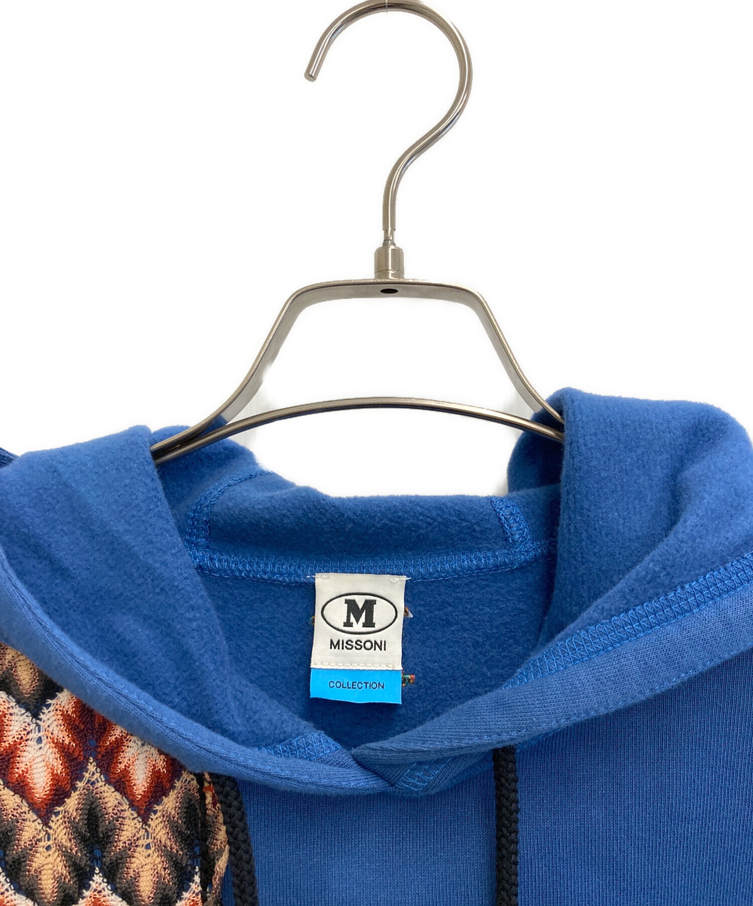 中古・古着通販】missoni (ミッソーニ) プルオーバーパーカー ブルー 