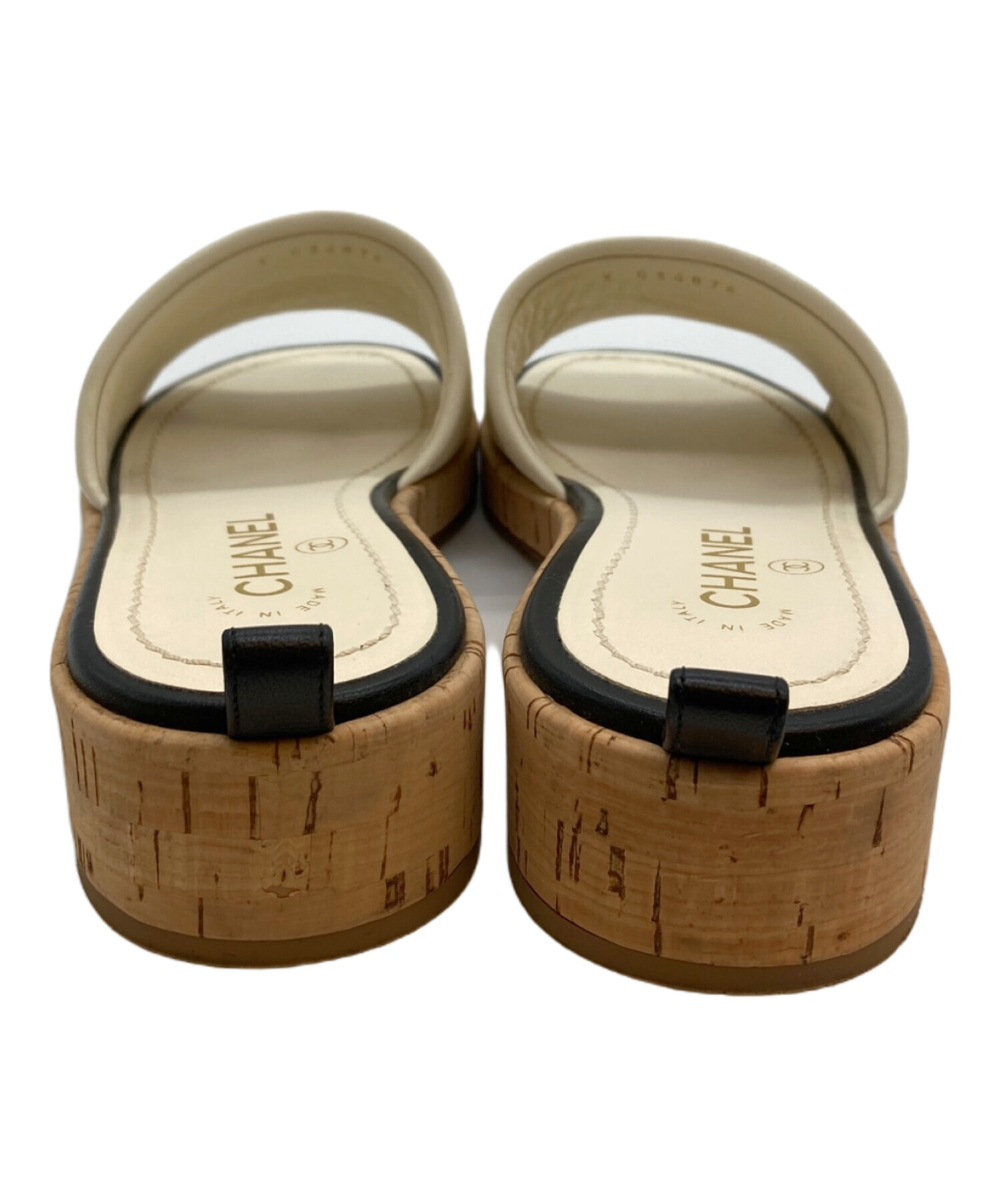 中古・古着通販】CHANEL (シャネル) サンダル アイボリー サイズ:23.5