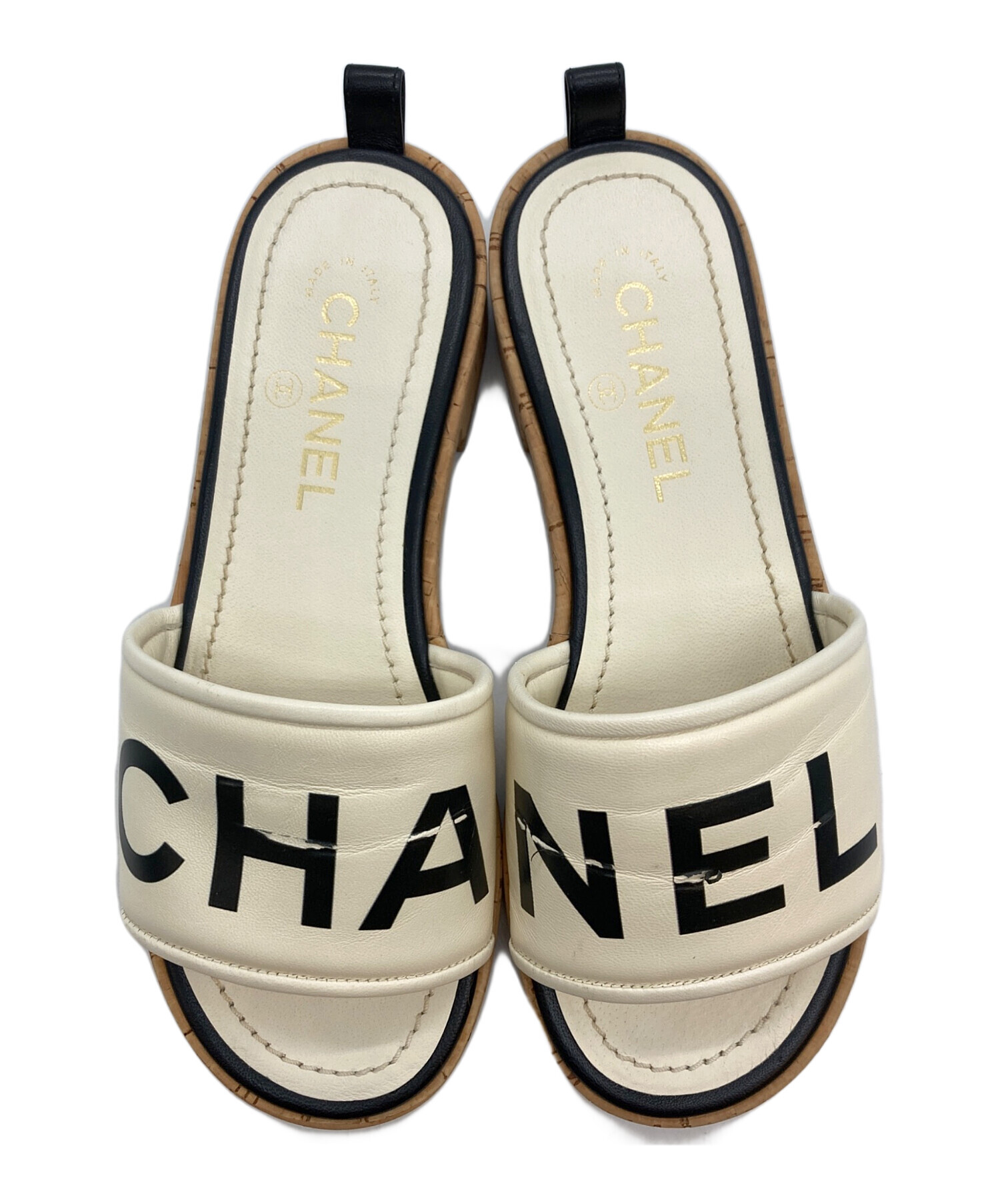 シャネル　サンダル　CHANEL 新品未使用 中古・古着通販】CHANEL (シャネル) サンダル アイボリー サイズ:23.5