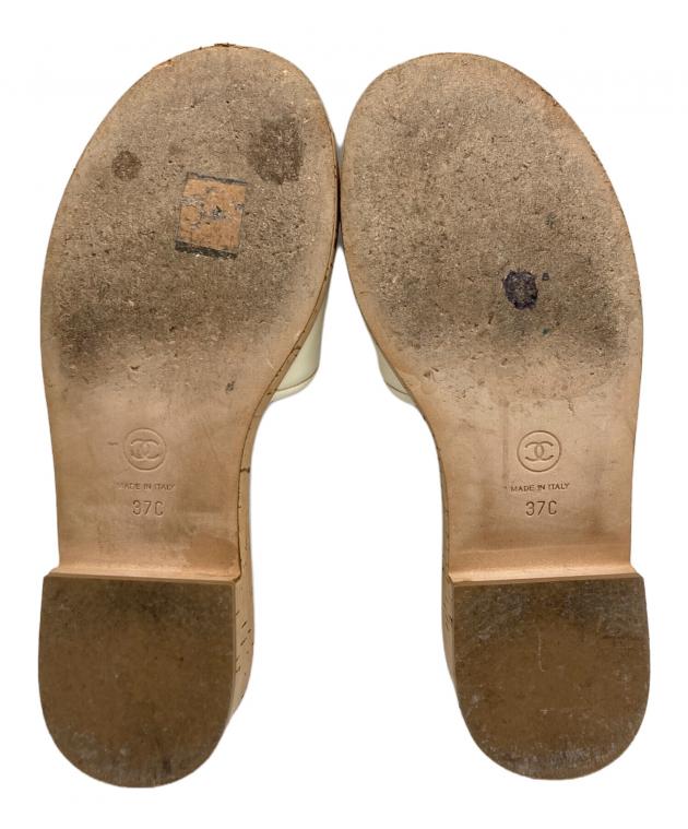 中古・古着通販】CHANEL (シャネル) サンダル アイボリー サイズ:23.5