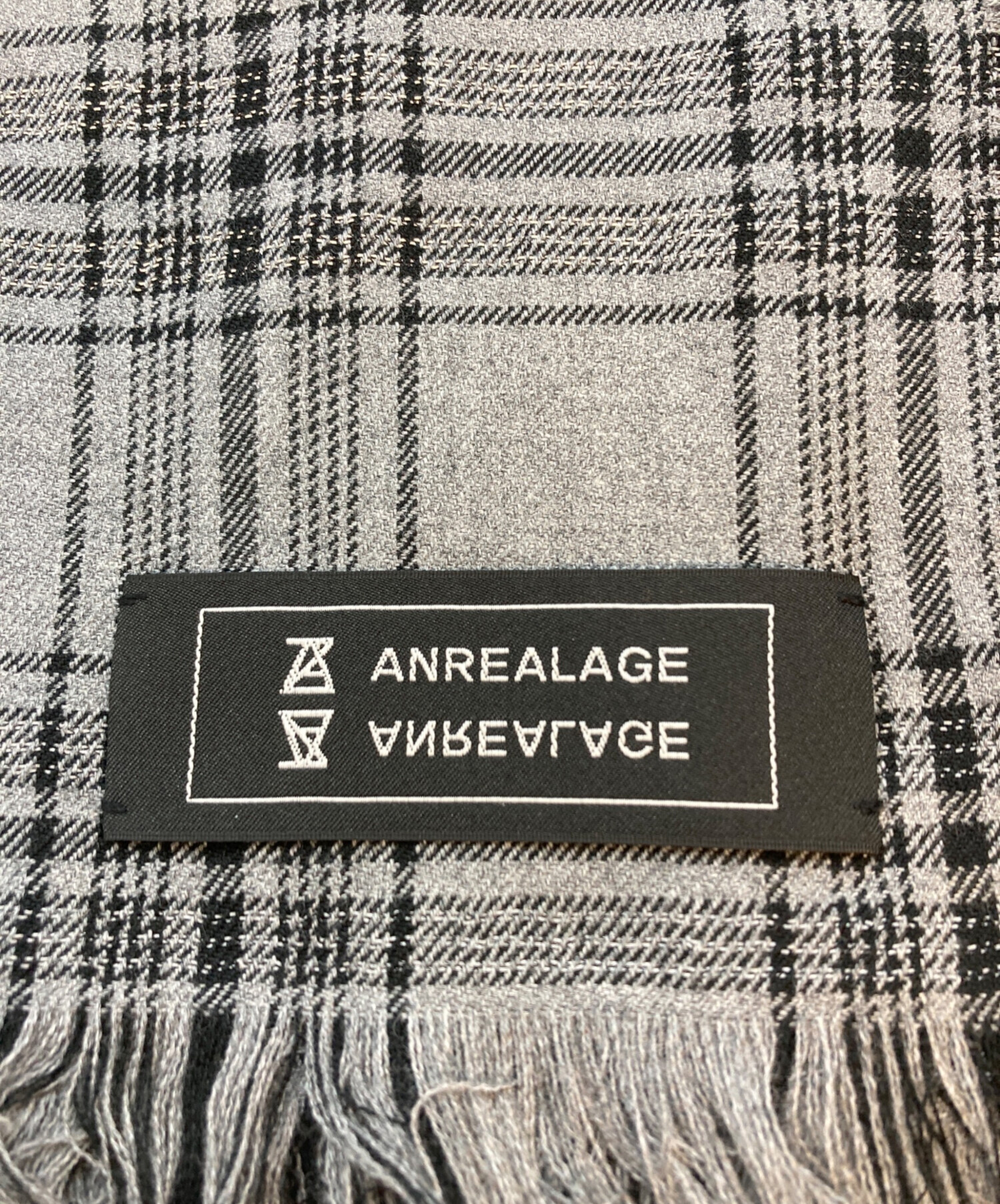 中古・古着通販】ANREALAGE (アンリアレイジ) 大判ストール グレー