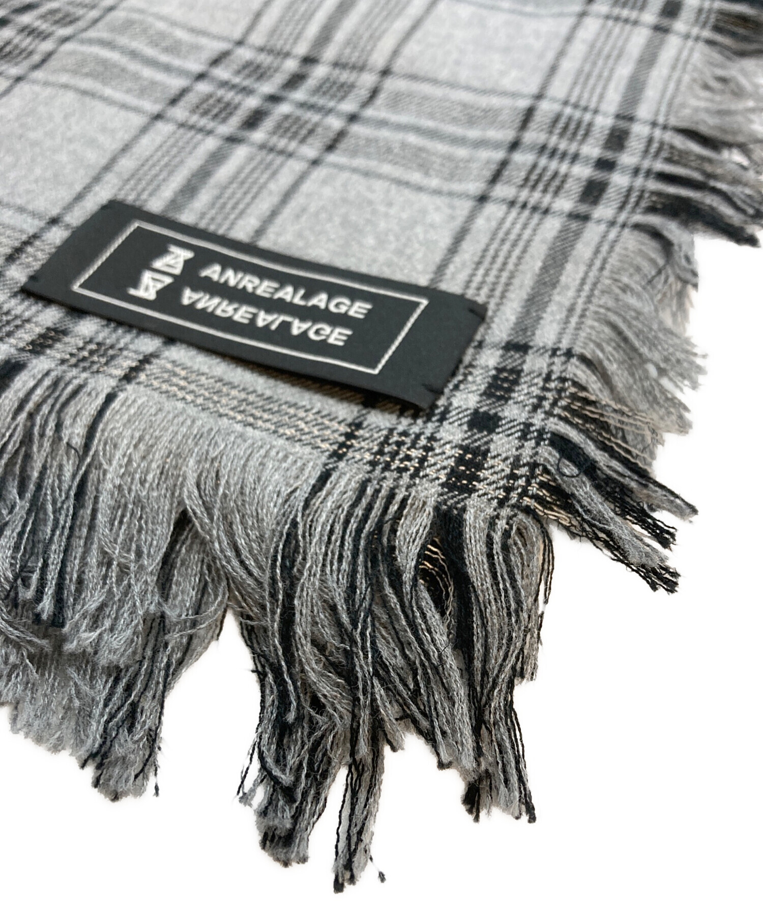 中古・古着通販】ANREALAGE (アンリアレイジ) 大判ストール グレー