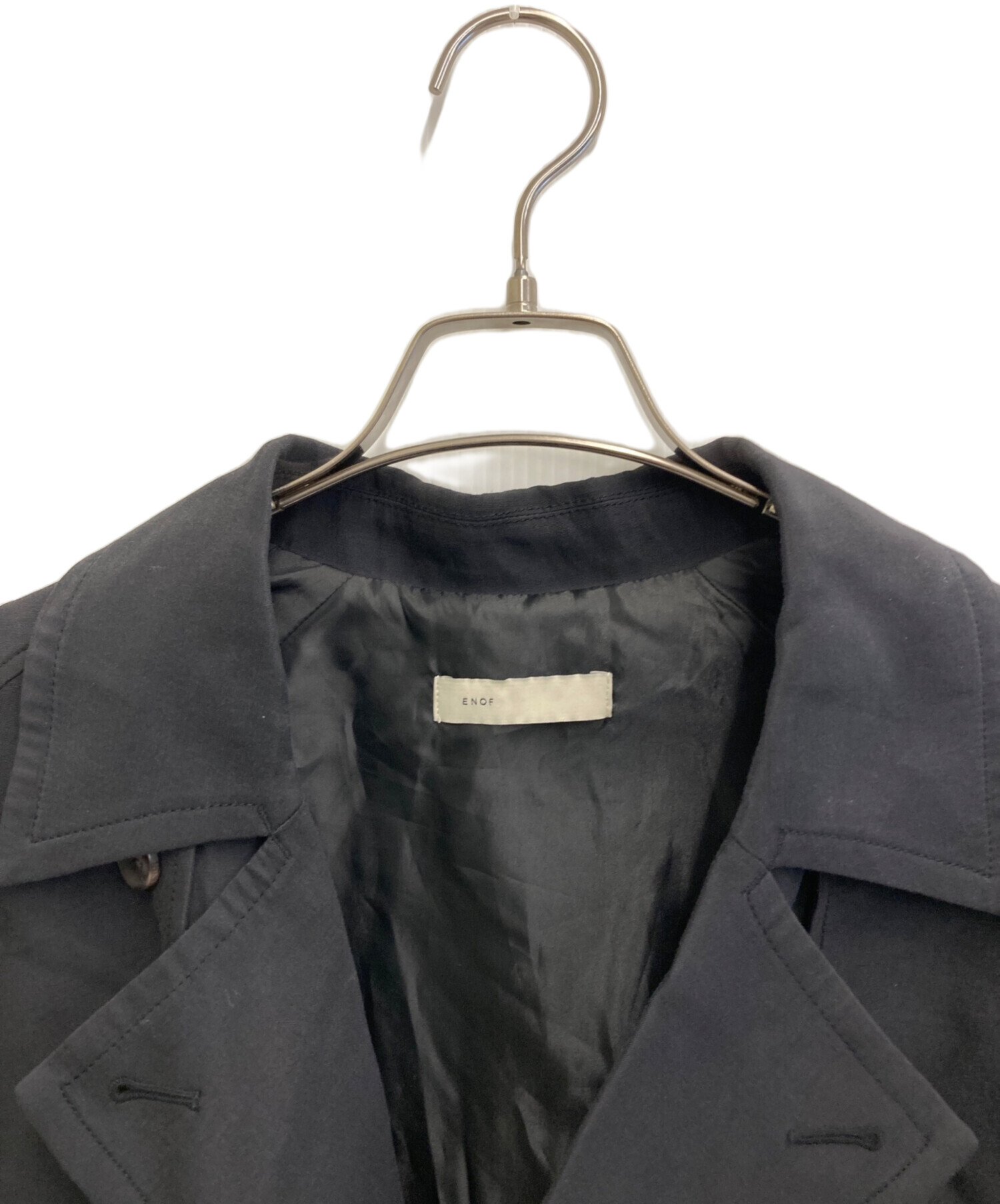 中古・古着通販】ENOF (イナフ) トレンチコート ブラック サイズ:L