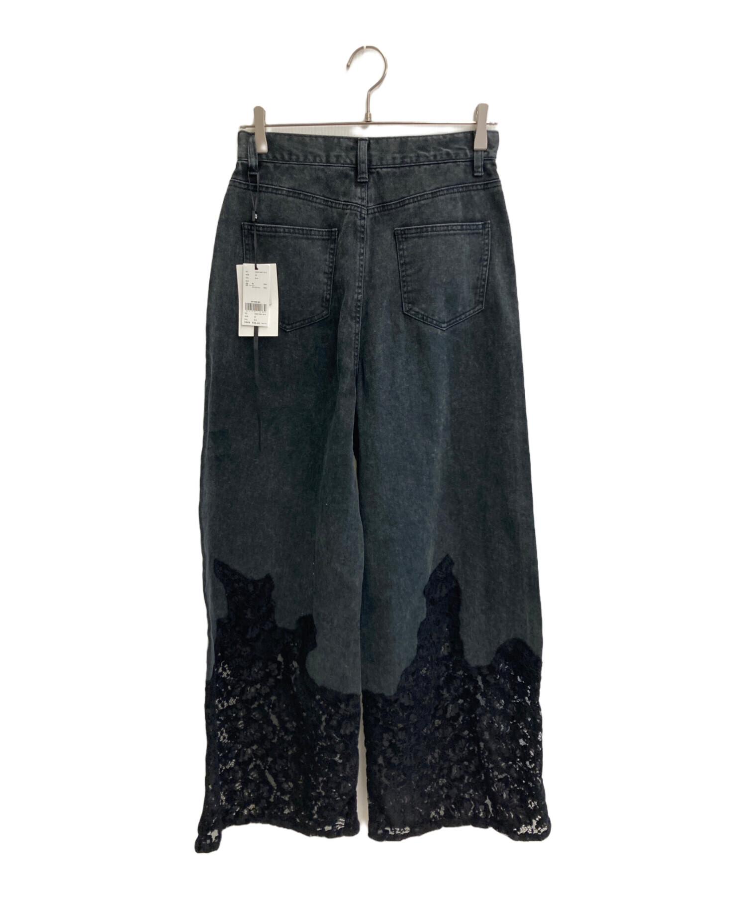 O368/美品 Ameri Vintage アメリ レースドッキングデニム 25 中古・古着通販】AMERI (アメリ) 25ss LACE DOCKING FADE DENIM PANTS