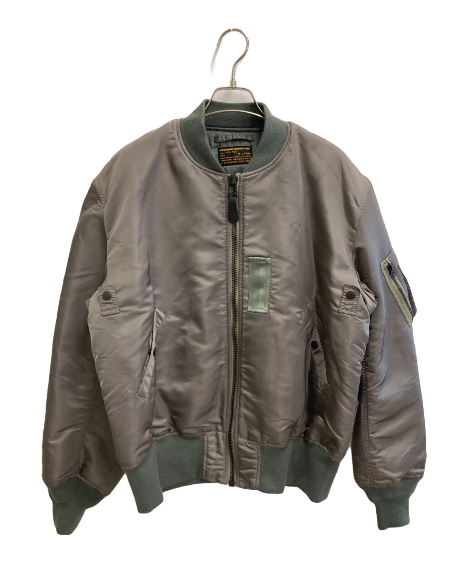 中古・古着通販】ALPHA (アルファ) MA-1 DOBBS MODEL FADED グレー