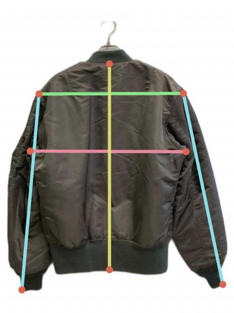 中古・古着通販】ALPHA (アルファ) MA-1 DOBBS MODEL FADED グレー