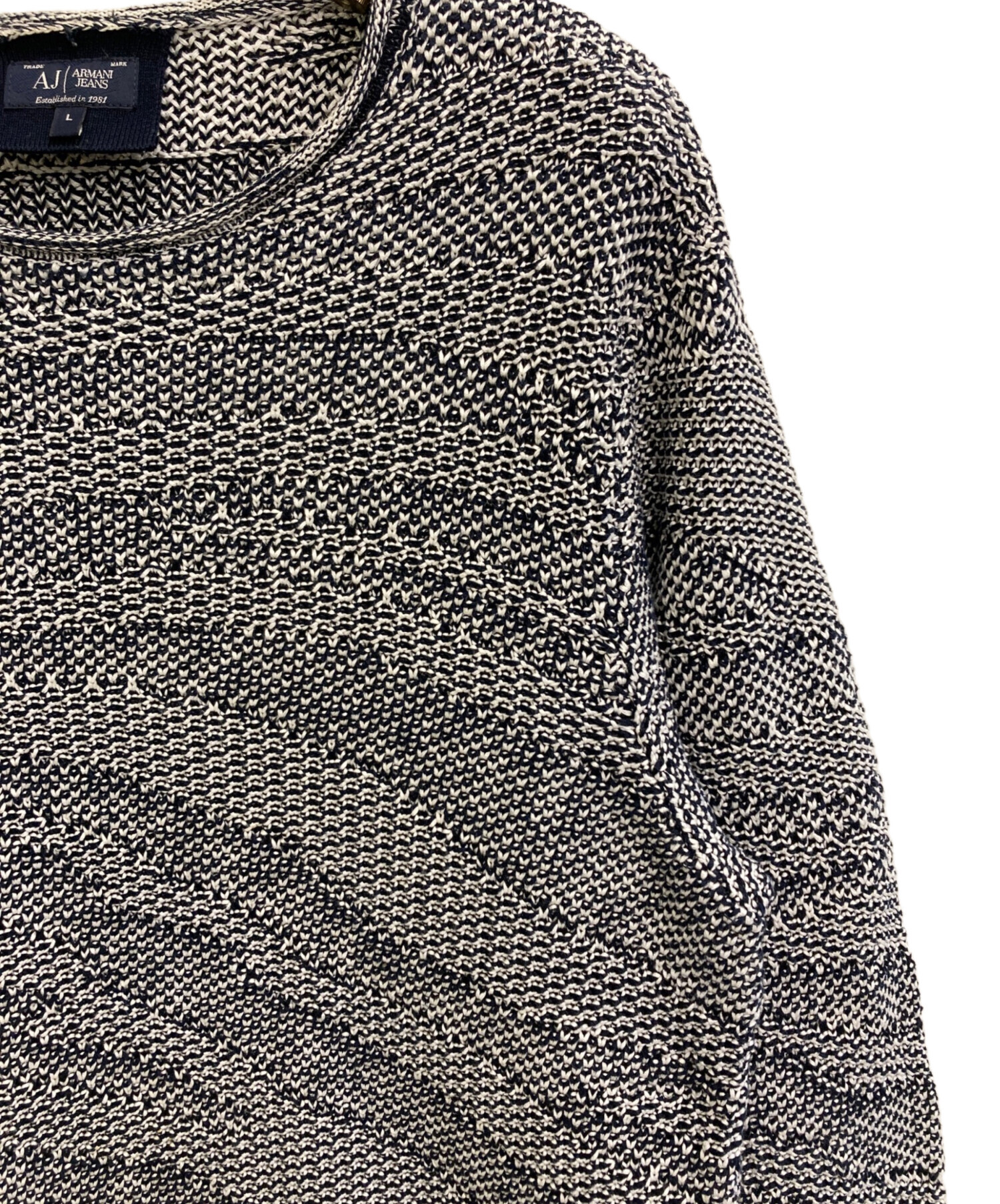 中古・古着通販】ARMANI JEANS (アルマーニジーンズ) ニット ホワイト