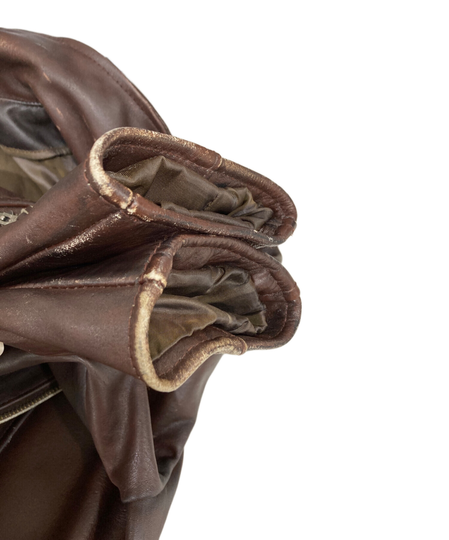 中古・古着通販】LEVI'S (リーバイス) レザージャケット ブラウン